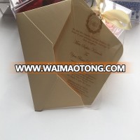 Transparent and customizable acrylic wedding invitation cards