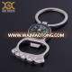 hot selling custom metal foot shape compass keychain bottle openers